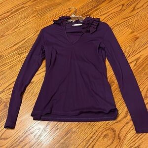 Bender Bias Woman’s Purple Ruffled Long Sleeve Size XS